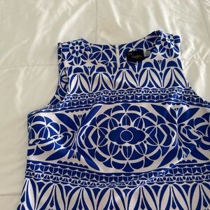 Just...Taylor Blue and White Midi Dress